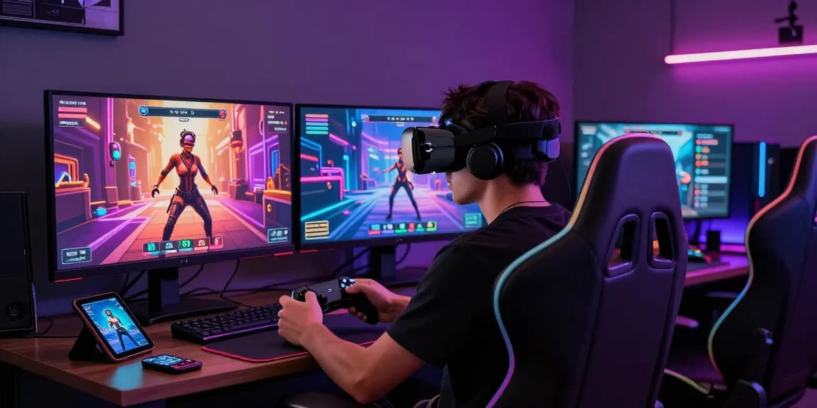Player immersed in a sex simulator game with vibrant 3D graphics.