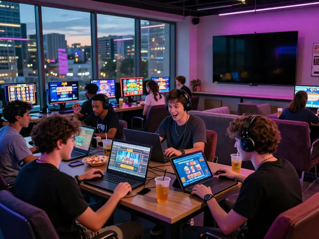 Exciting gaming environment showcasing TX88 platform with diverse players engaged in various games.