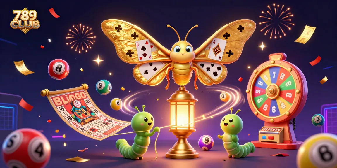 Experience thrilling gaming at 789CLUB with vibrant lottery balls and festive casino elements.